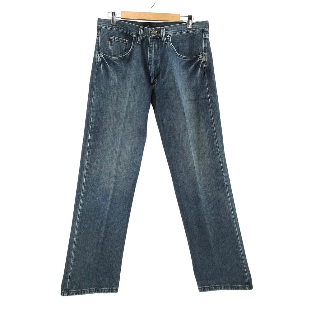 Wrangler Xtreme Relaxed Fit Jeans Mens 33x32 Blue Denim 33MWXVM Starched